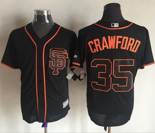 Giants #35 Brandon Crawford Black New Cool Base Alternate Stitched Jersey - Zenithce