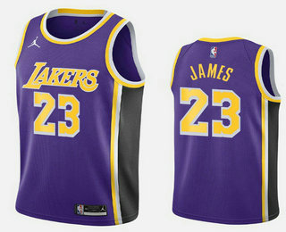 Los Angeles Lakers #23 LeBron James Purple 2020-21 Swingman Stitched Jersey - Zenithce
