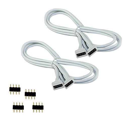 RGBZONE 2 Pack Extension Cable Connect Female Plug to SMD 5050 - Zenithce