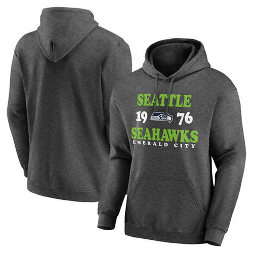 Seattle Seahawks Heathered Charcoal Fierce Competitor Pullover Hoodie - Zenithce