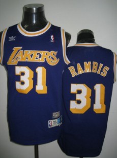 Los Angeles Lakers #31 Kurt Rambis Purple Swingman Throwback Jersey - Zenithce