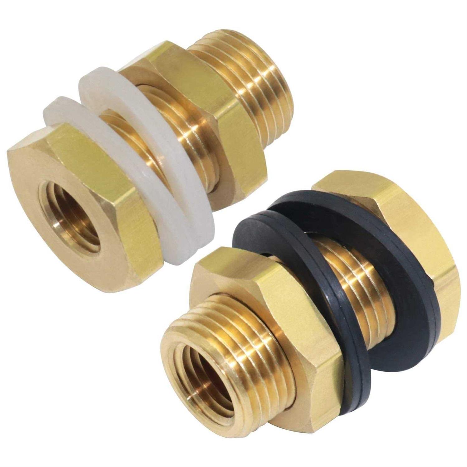 KOOTANS 4pcs Heavy Duty 1/2 NPT Male Thread to 1/4 NPT Female Thread Brass Reducer Hex Bushing Brass Fitting Pipe Hose Tube Adapter Convert - Zenithce