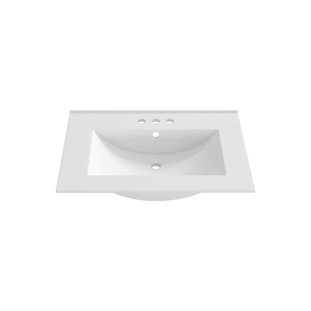 MEJE 24-inch Small Farmhouse Ceramic Kitchen Sink Apron-front Sink with Strainer & Bottom Grids MJ-285K - Zenithce