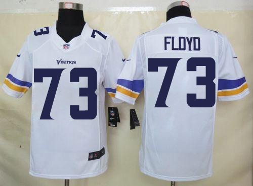 Vikings #73 Sharrif Floyd White Stitched Limited Nike Jersey - Zenithce