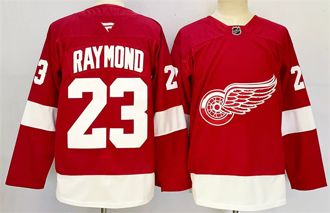 Detroit Red Wings #23 Lucas Raymond Red 2024-25 Home Stitched Jersey - Zenithce