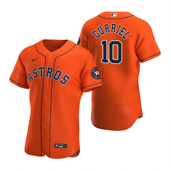 Houston Astros #10 Yuli Gurriel Orange Flex Base Stitched Jersey - Zenithce