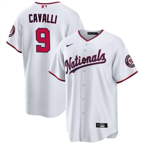 Washington Nationals #9 Cade Cavalli White Cool Base Stitched Jersey - Zenithce