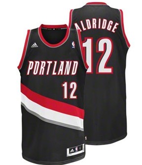 Portland Trail Blazers #12 LaMarcus Aldridge Black Swingman Jersey - Zenithce