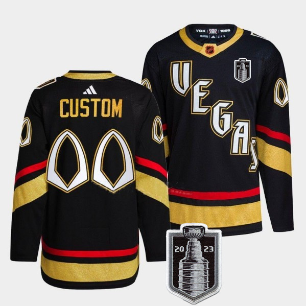 Vegas Golden Knights Custom Black 2023 Stanley Cup Final Stitched Jersey - Zenithce