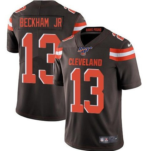 Cleveland Browns 100th #13 Odell Beckham Jr. Brown Limited Stitched Jersey - Zenithce