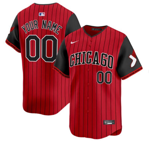 Chicago White Sox Custom Red Black 2025 City Connect Stitched Jersey - Zenithce