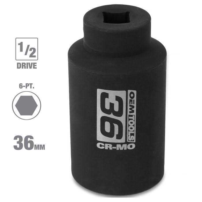 OEMTOOLS 0.5 in Drive 30mm Axle Nut Socket 25203 - Zenithce