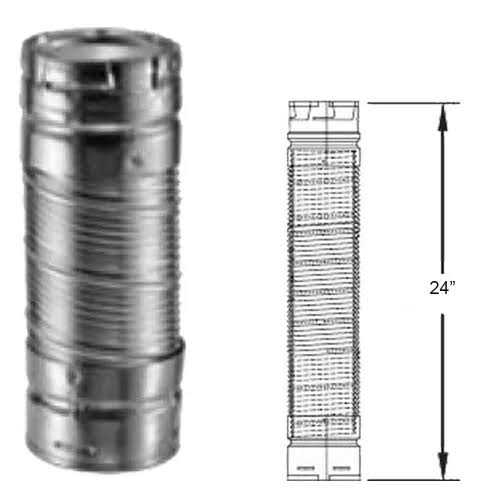 DuraVent 4DV36DW Aluminum Double-Wall Flex Connector – 4 x 36 inch - Zenithce