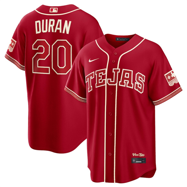 Texas Rangers #20 Ezequiel Durán Red 2026 City Connect Stadium Stitched Jersey - Zenithce