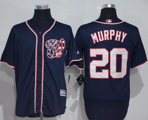 Nationals #20 Daniel Murphy Navy Blue New Cool Base Stitched Jersey - Zenithce