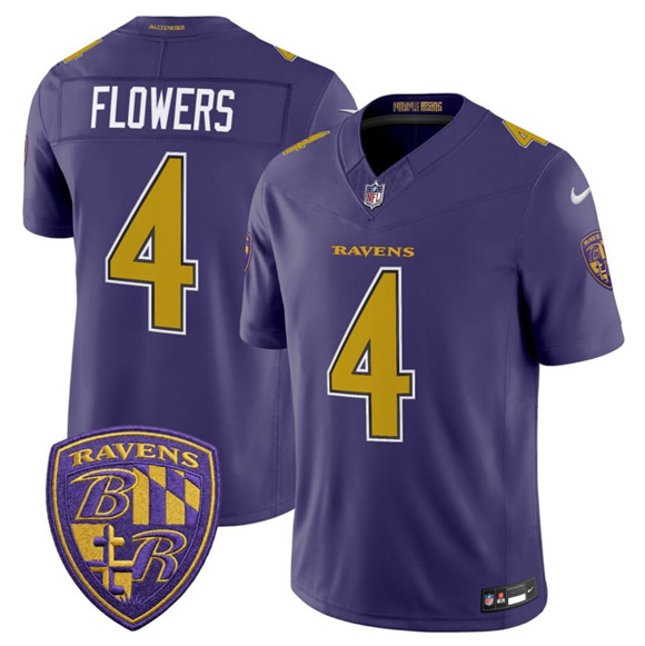 Baltimore Ravens #4 Zay Flowers Purple 2026 F.U.S.E. Alternate Vapor Limited Stitched Jersey - Zenithce