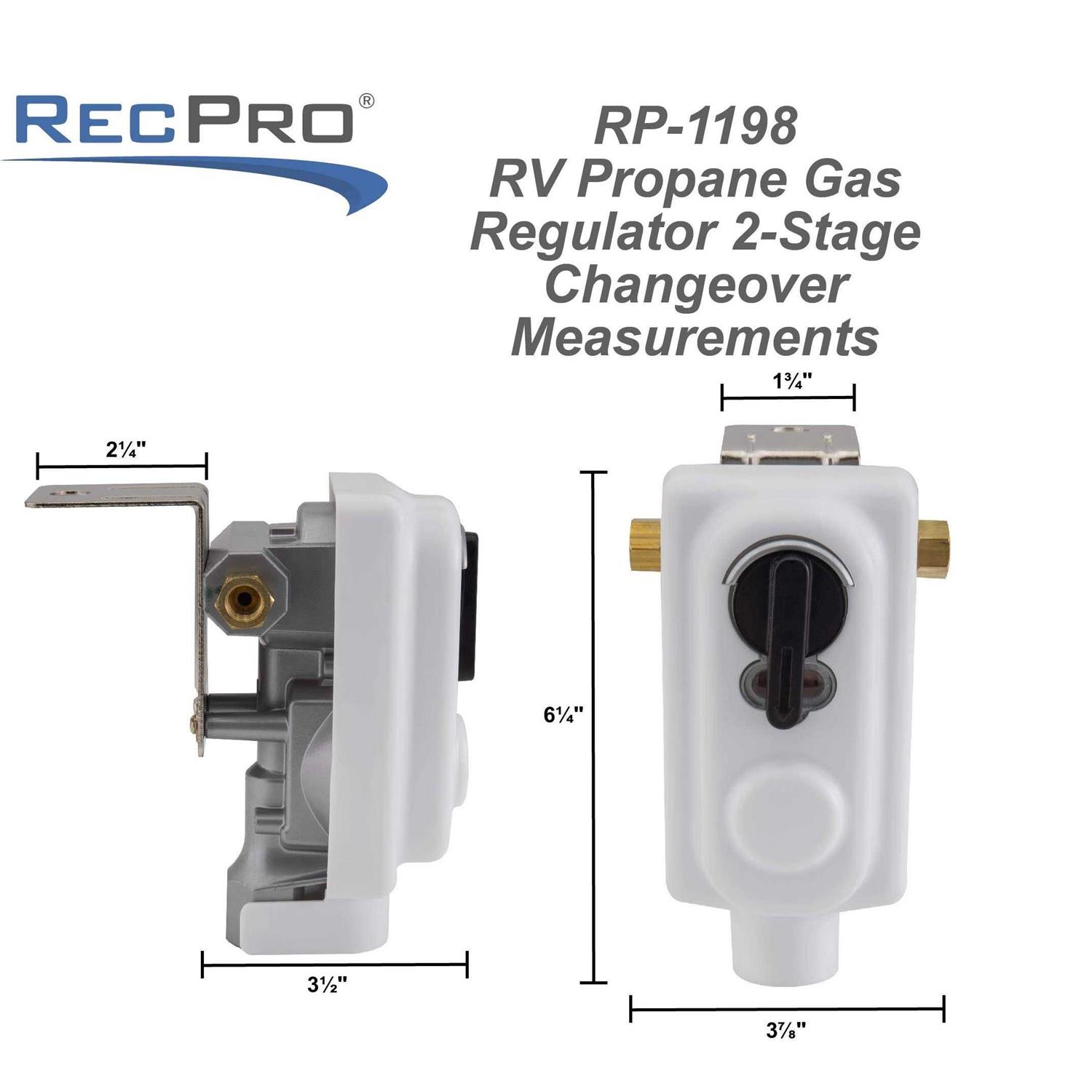 Recpro RV Plumbing Hardware 06910 3-Way 1/2 Compression Fitting Directional/Bypass Valve - Zenithce
