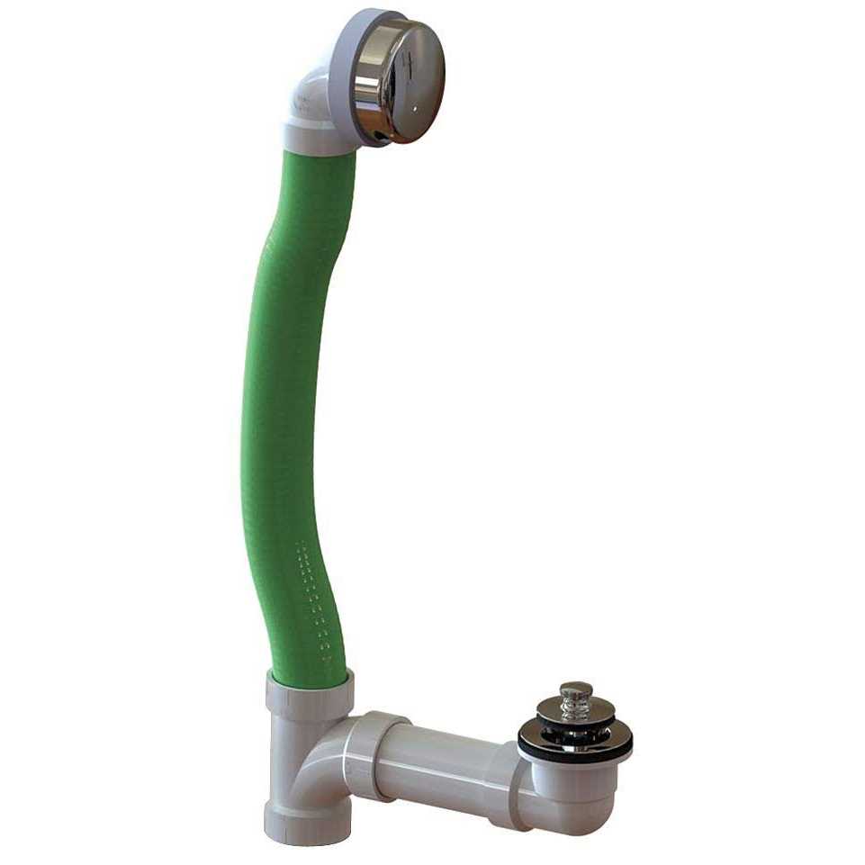 Watco FLEX924-LT-PVC-CP Flexible Lift and Turn Bath Waste Kit - Zenithce