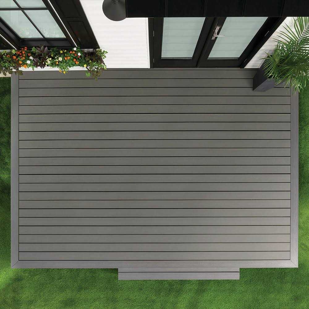 Trex Enhance Basics 1-in x 6-in x 16-ft Saddle Grooved Composite Deck Board in Brown | SD010616E2G01 - Zenithce