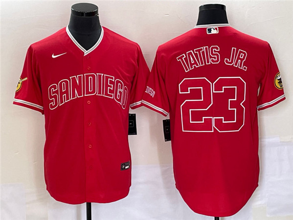 San Diego Padres #23 Fernando Tatis Jr. Red Cool Base Stitched Jersey - Zenithce