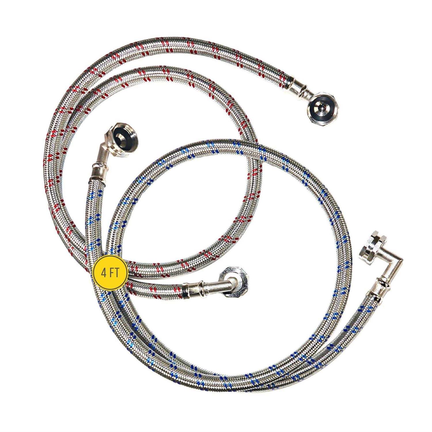 Washing Machine Hoses Double 90 Elbow to Fit Tight Spaces - Zenithce