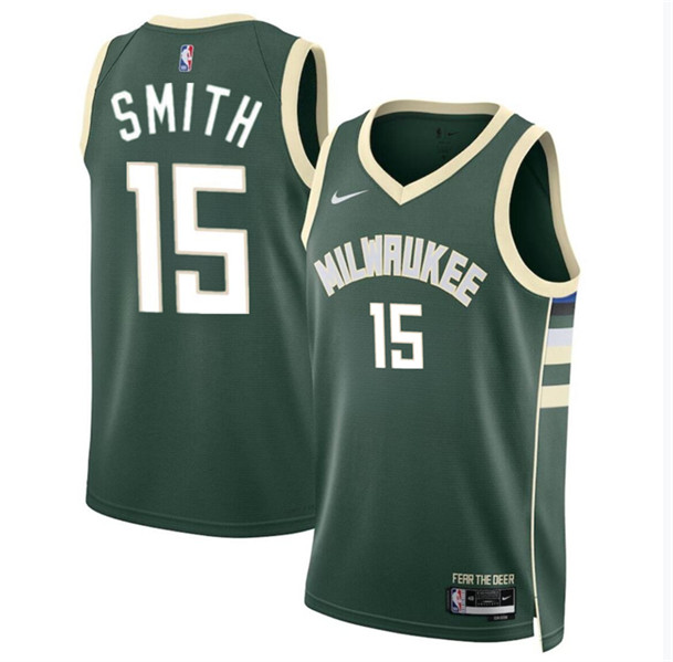 Milwaukee Bucks #15 Tyler Smith Green 2024 Draft Icon Edition Stitched Jersey - Zenithce
