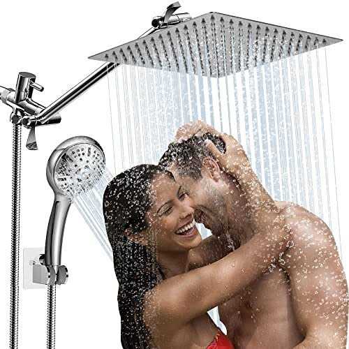 Tomler High Pressure Rain Shower Head Shower Head with 11 Inch Extension Arm - Zenithce