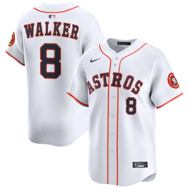 Houston Astros #8 Christian Walker White 2025 Home Limited Stitched Jersey - Zenithce
