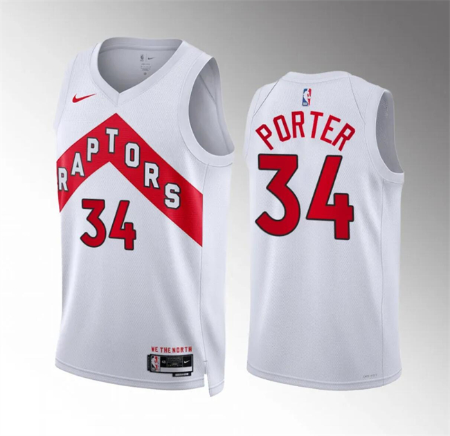 Toronto Raptors #34 Jontay Porter White Association Edition Stitched Jersey - Zenithce