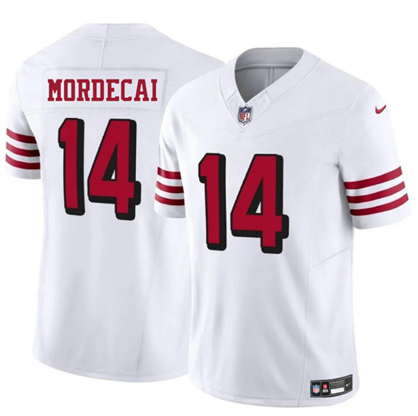 San Francisco 49ers #14 Tanner Mordecai New White 2025 F.U.S.E. Vapor Untouchable Limited Stitched Jersey - Zenithce