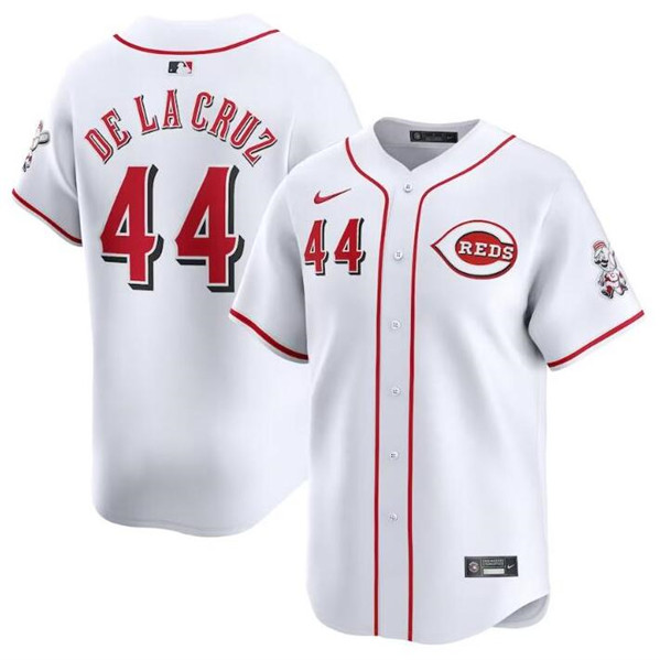 Cincinnati Reds #44 Elly De La Cruz White Home Limited Stitched Jersey - Zenithce