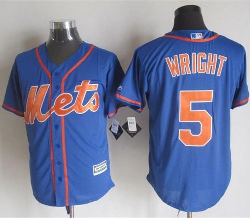 Mets #5 David Wright Blue Alternate Home New Cool Base Stitched Jersey - Zenithce