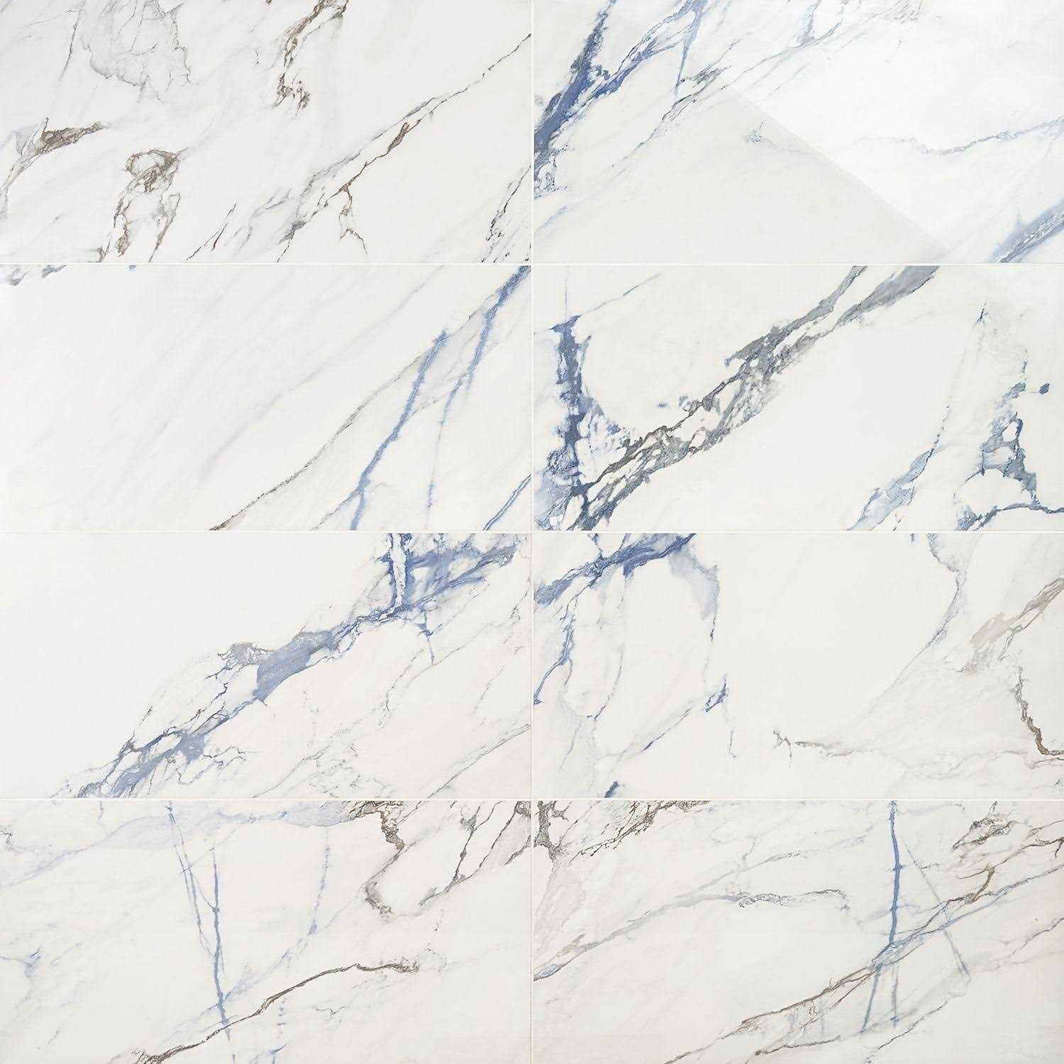Ivy Hill Tile Calacatta Indigo 24 in. Polished Porcelain Floor and Wall Tile - Zenithce