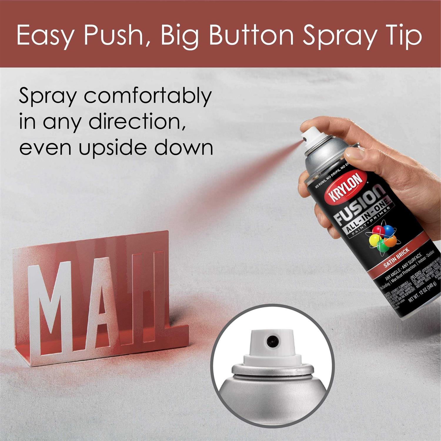 Krylon Fusion All-In-One 12 oz. Matte Spray Paint K02757007 - Zenithce