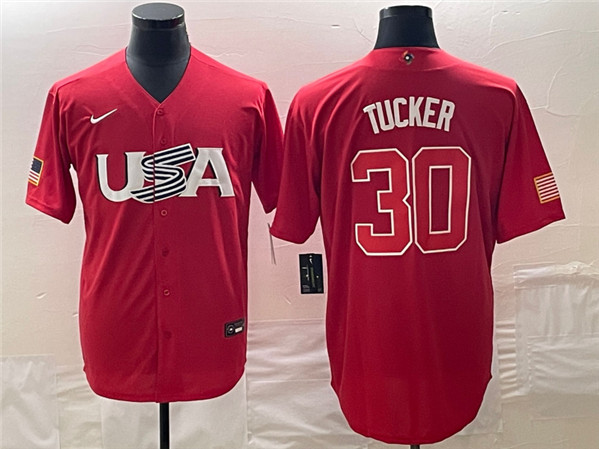 USA #30 Kyle Tucker 2023 Red World Classic Stitched Jersey - Zenithce