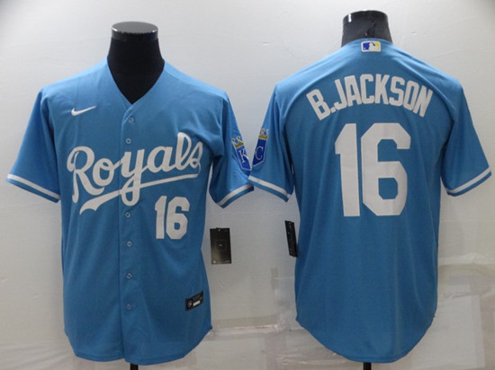 Kansas City Royals #16 Bo Jackson Light Blue Cool Base Stitched Jersey - Zenithce
