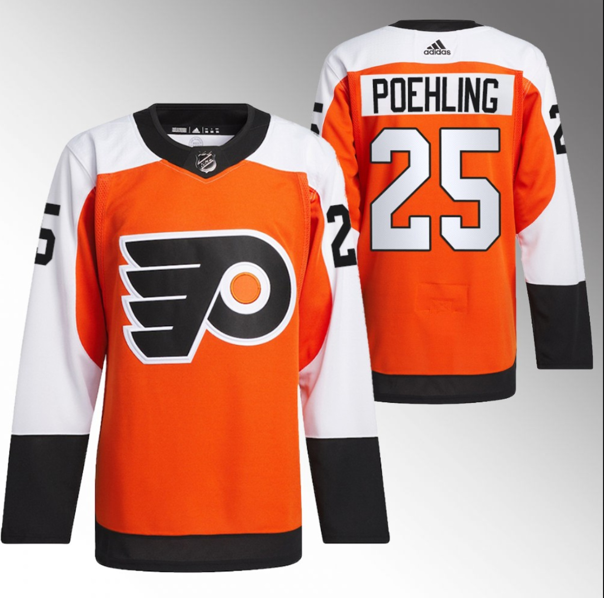 Philadelphia Flyers #25 Ryan Poehling 2023-24 Orange Stitched Jersey - Zenithce