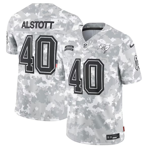 Tampa Bay Buccaneers #40 Mike Alstott Arctic Camo 2024 F.U.S.E. Salute To Service Limited Stitched Jersey - Zenithce
