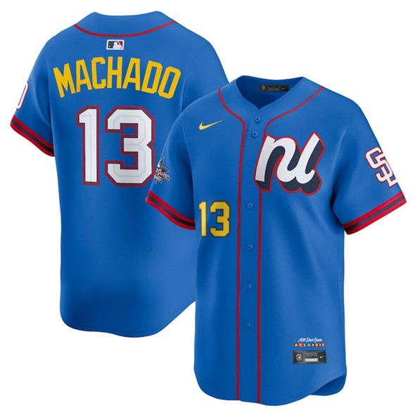 National League #13 Manny Machado Blue 2025 All-Star Edition Limited Stitched Jersey - Zenithce