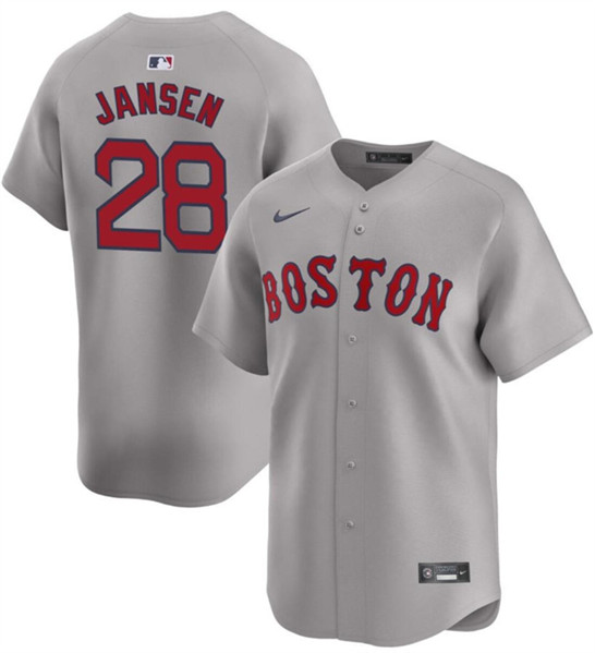 Boston Red Sox #28 Danny Jansen Gray 2024 Away Limited Stitched Jersey - Zenithce