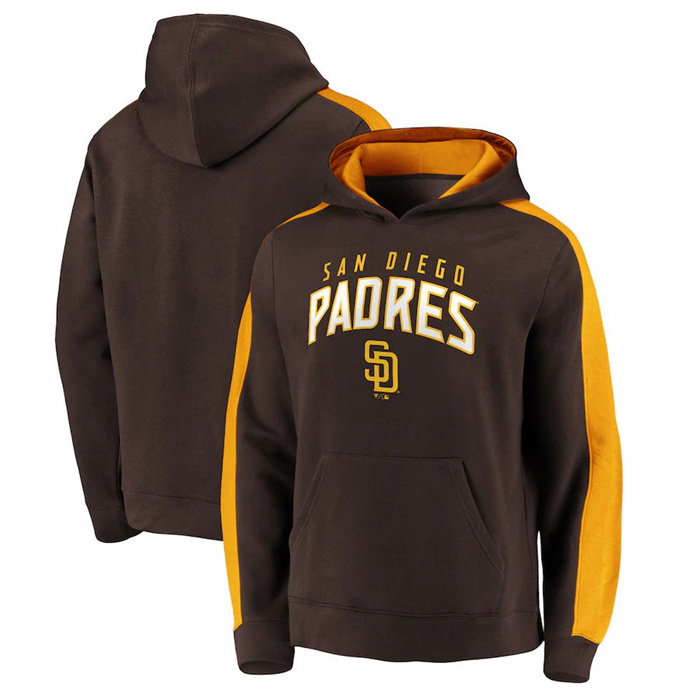 San Diego Padres Brown Game Time Arch Pullover Hoodie Pullover Hoodie - Zenithce