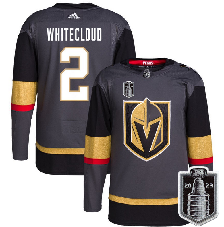 Vegas Golden Knights #2 Zach Whitecloud Gray 2023 Stanley Cup Final Stitched Jersey - Zenithce