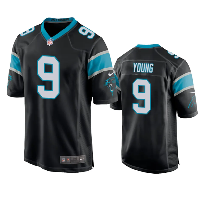 Carolina Panthers #9 Bryce Young Black Stitched Game Jersey - Zenithce