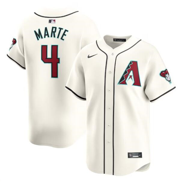 Arizona Diamondbacks #4 Ketel Marte 2023 24 Cream Cool Base Stitched Jersey - Zenithce