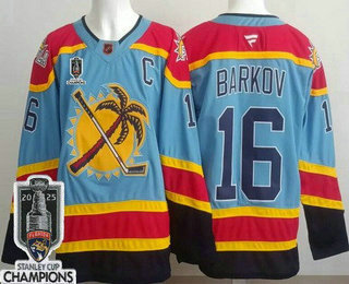 Florida Panthers #16 Aleksander Barkov Blue 2025 Stanley Cup Champions Authentic Jersey - Zenithce