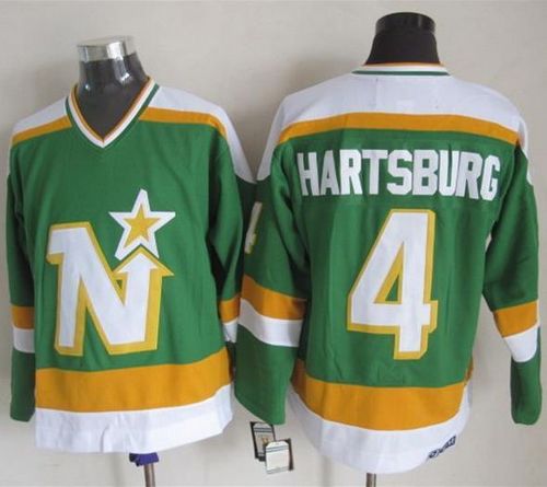 Stars #4 Craig Hartsburg Stitched Green CCM Throwback Jersey - Zenithce