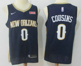 New Orleans Pelicans #0 DeMarcus Cousins New Navy Blue 2017-2018 Swingman zatarains Stitched Jersey - Zenithce