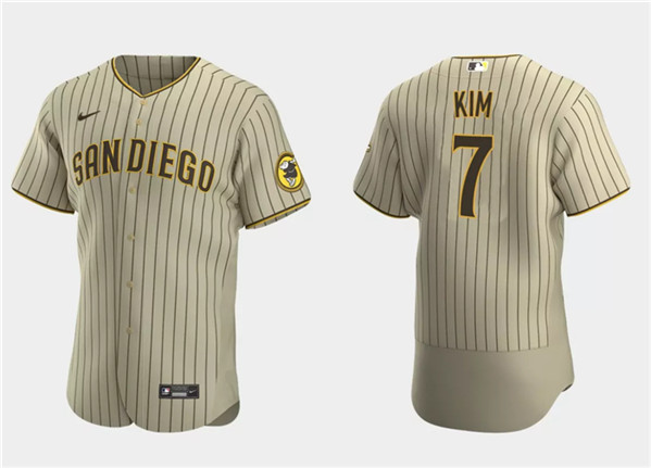 San Diego Padres #7 Ha-Seong Kim Tan Flex Base Stitched Jersey - Zenithce