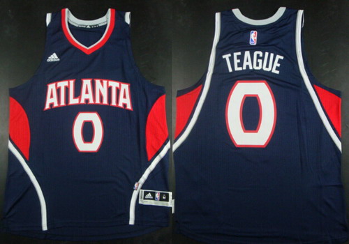 Atlanta Hawks #0 Jeff Teague Revolution 30 Swingman 2014 New Navy Blue Jersey - Zenithce