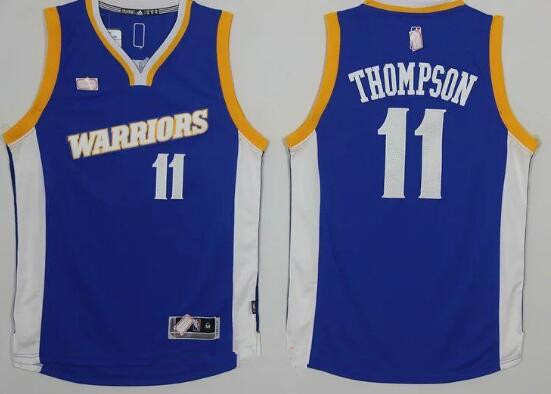 Golden State Warriors #11 Klay Thompson Blue Retro Stitched 2016 Adidas Revolution 30 Swingman Jersey - Zenithce